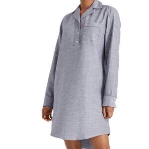 Levis Women Target Striped Pocket Nightgown Gray Size XL